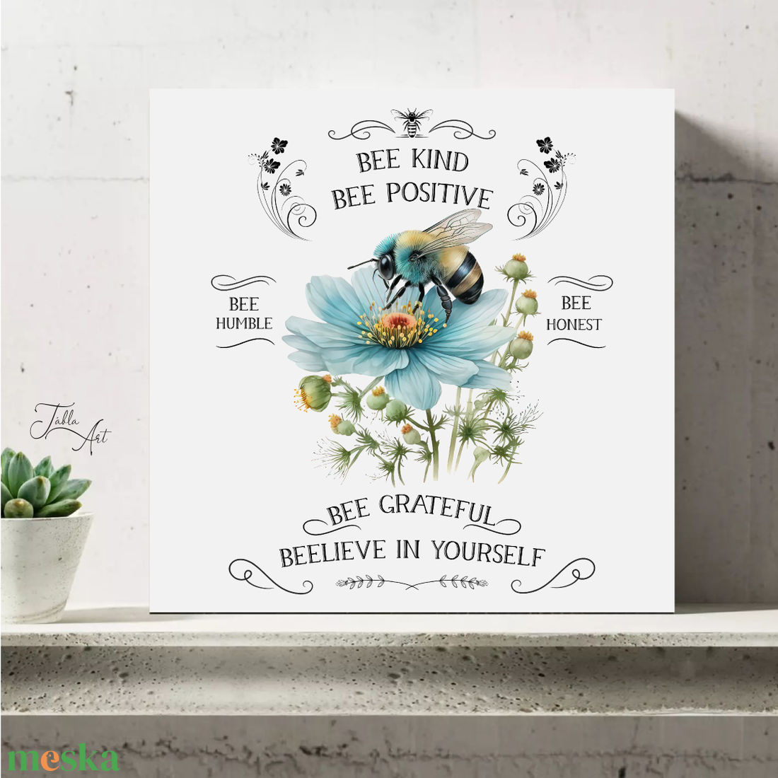 Bee kind, bee positive - vászonkép különböző méretben - otthon & életmód - dekoráció - kép & falikép - táblakép - Meska.hu Bee kind, bee positive - vászonkép különböző méretben - otthon & életmód - dekoráció - kép & falikép - táblakép - Meska.hu