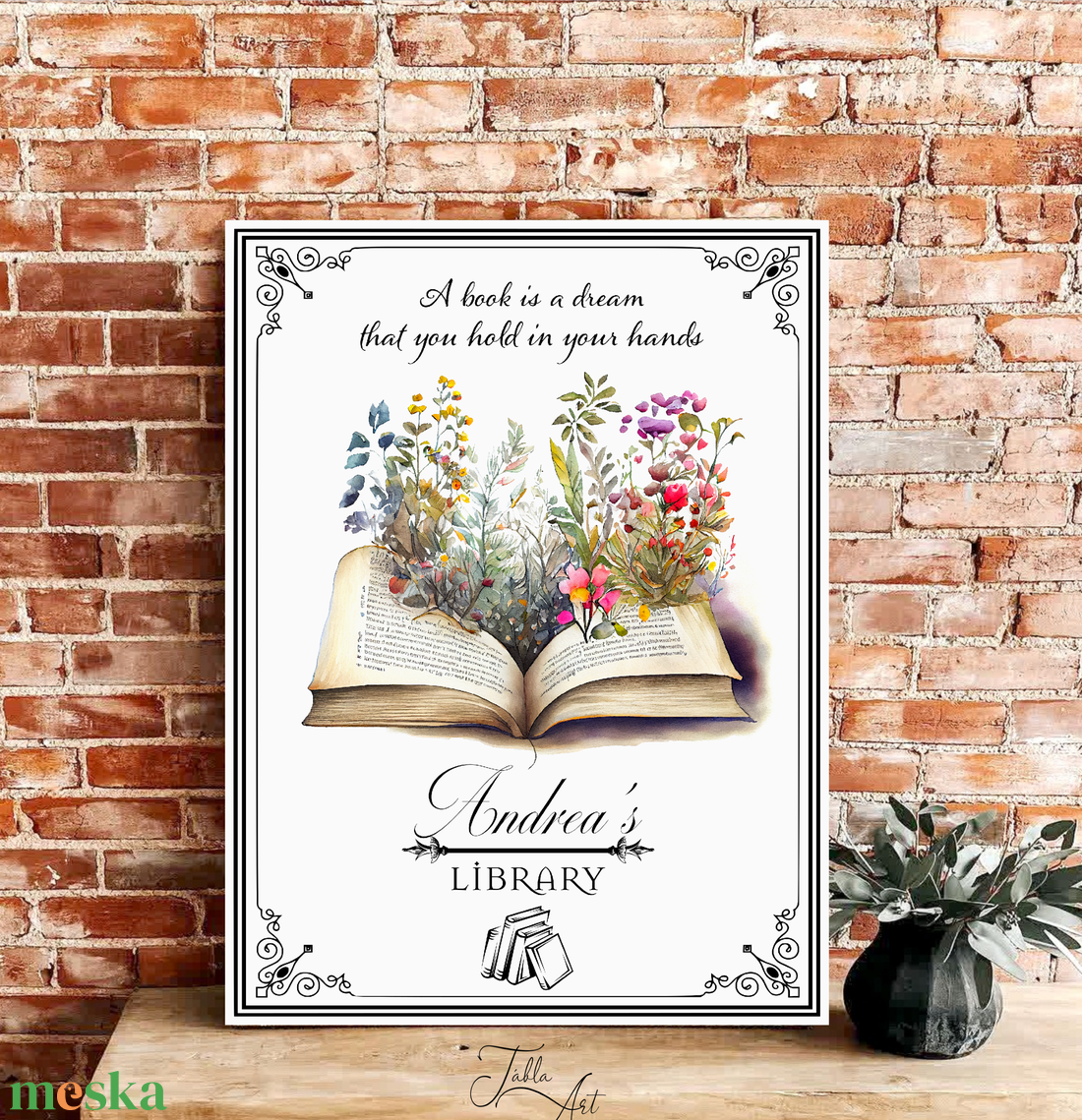 A book is a dream - egyedi kép - vászonkép különböző méretben - otthon & életmód - dekoráció - kép & falikép - táblakép - Meska.hu
