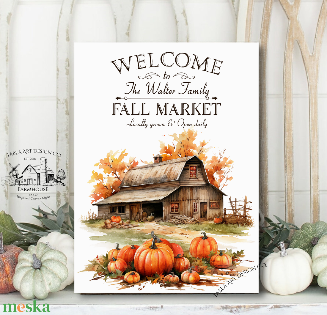 Welcome to the Family Fall Market - családnévvel - őszi vászonkép különböző méretben - otthon & életmód - dekoráció - kép & falikép - táblakép - Meska.hu Welcome to the Family Fall Market - családnévvel - őszi vászonkép különböző méretben - otthon & életmód - dekoráció - kép & falikép - táblakép - Meska.hu