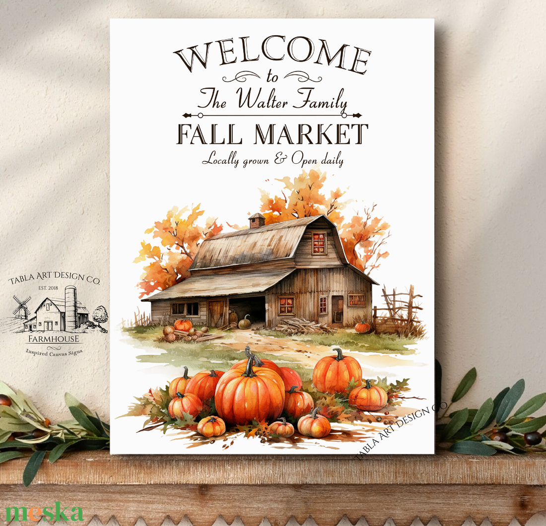 Welcome to the Family Fall Market - családnévvel - őszi vászonkép különböző méretben - otthon & életmód - dekoráció - kép & falikép - táblakép - Meska.hu Welcome to the Family Fall Market - családnévvel - őszi vászonkép különböző méretben - otthon & életmód - dekoráció - kép & falikép - táblakép - Meska.hu