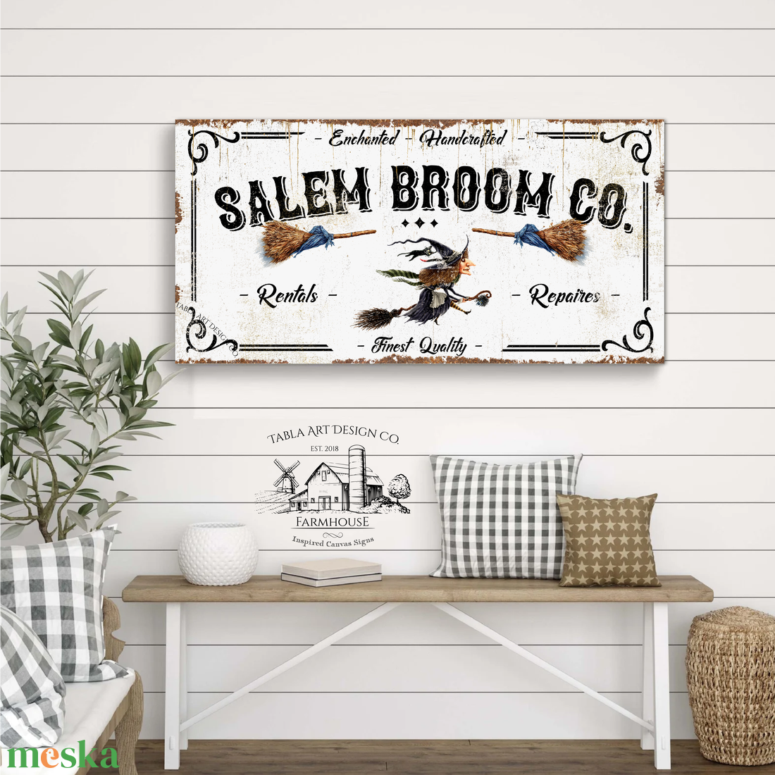 Salem Broom Co. - rozsdás hatás - Halloween vászonkép különböző méretben - otthon & életmód - dekoráció - kép & falikép - táblakép - Meska.hu Salem Broom Co. - rozsdás hatás - Halloween vászonkép különböző méretben - otthon & életmód - dekoráció - kép & falikép - táblakép - Meska.hu