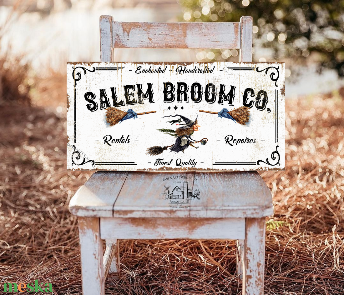 Salem Broom Co. - rozsdás hatás - Halloween vászonkép különböző méretben - otthon & életmód - dekoráció - kép & falikép - táblakép - Meska.hu Salem Broom Co. - rozsdás hatás - Halloween vászonkép különböző méretben - otthon & életmód - dekoráció - kép & falikép - táblakép - Meska.hu