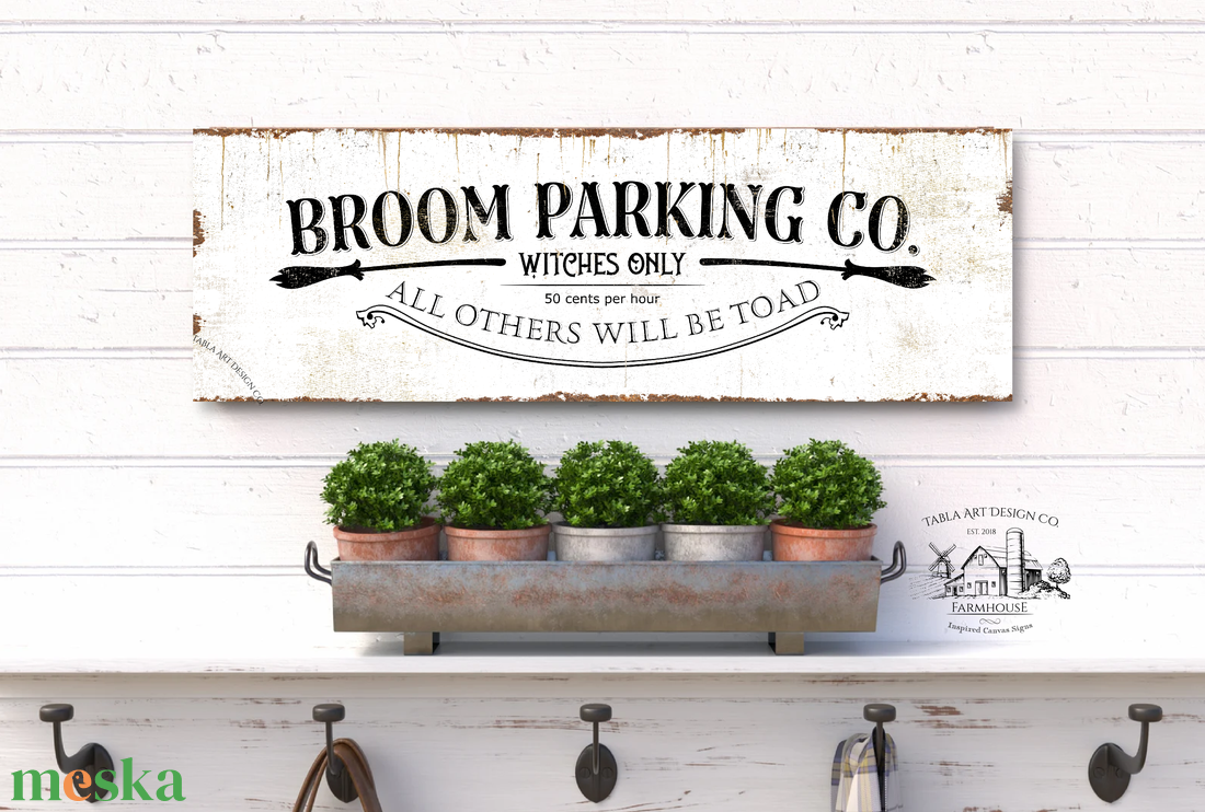 Broom Parking Co. - Witches only - rozsdás hatás - Halloween őszi vászonkép különböző méretben - otthon & életmód - dekoráció - kép & falikép - táblakép - Meska.hu Broom Parking Co. - Witches only - rozsdás hatás - Halloween őszi vászonkép különböző méretben - otthon & életmód - dekoráció - kép & falikép - táblakép - Meska.hu
