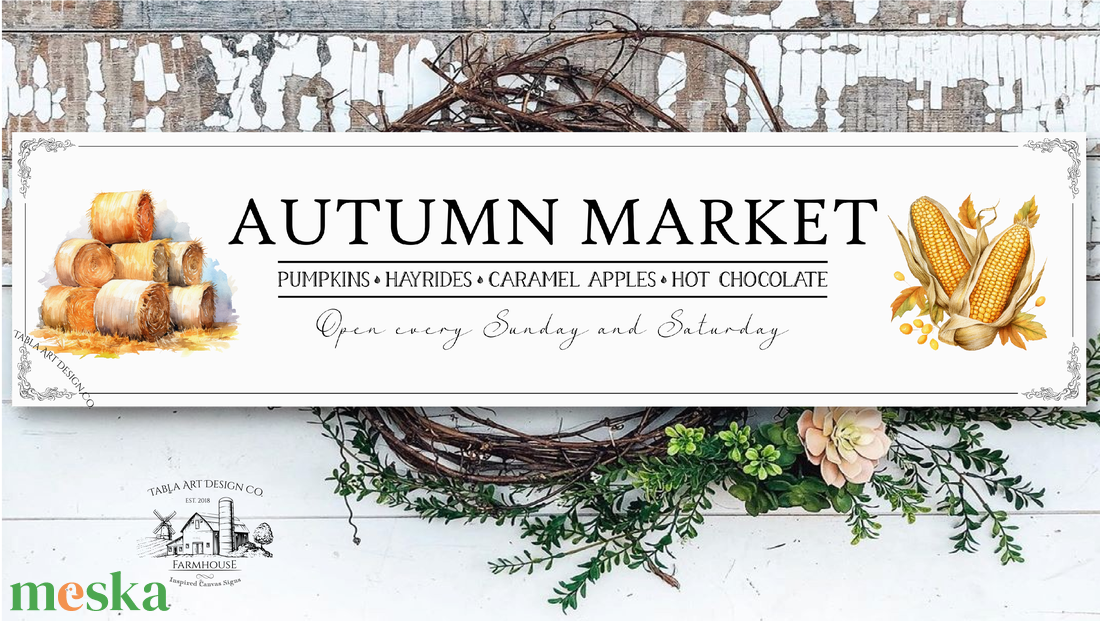 Autumn Market - Széna és kukorica - őszi vászonkép különböző méretben - otthon & életmód - dekoráció - kép & falikép - táblakép - Meska.hu Autumn Market - Széna és kukorica - őszi vászonkép különböző méretben - otthon & életmód - dekoráció - kép & falikép - táblakép - Meska.hu
