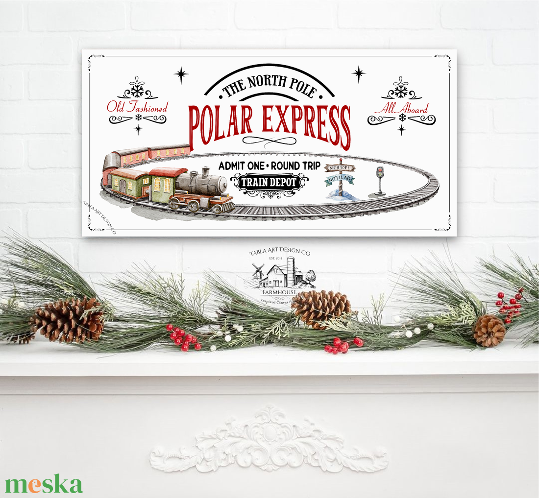 The north pole polar express - karácsonyi vászonkép különböző méretben - otthon & életmód - dekoráció - kép & falikép - táblakép - Meska.hu The north pole polar express - karácsonyi vászonkép különböző méretben - otthon & életmód - dekoráció - kép & falikép - táblakép - Meska.hu