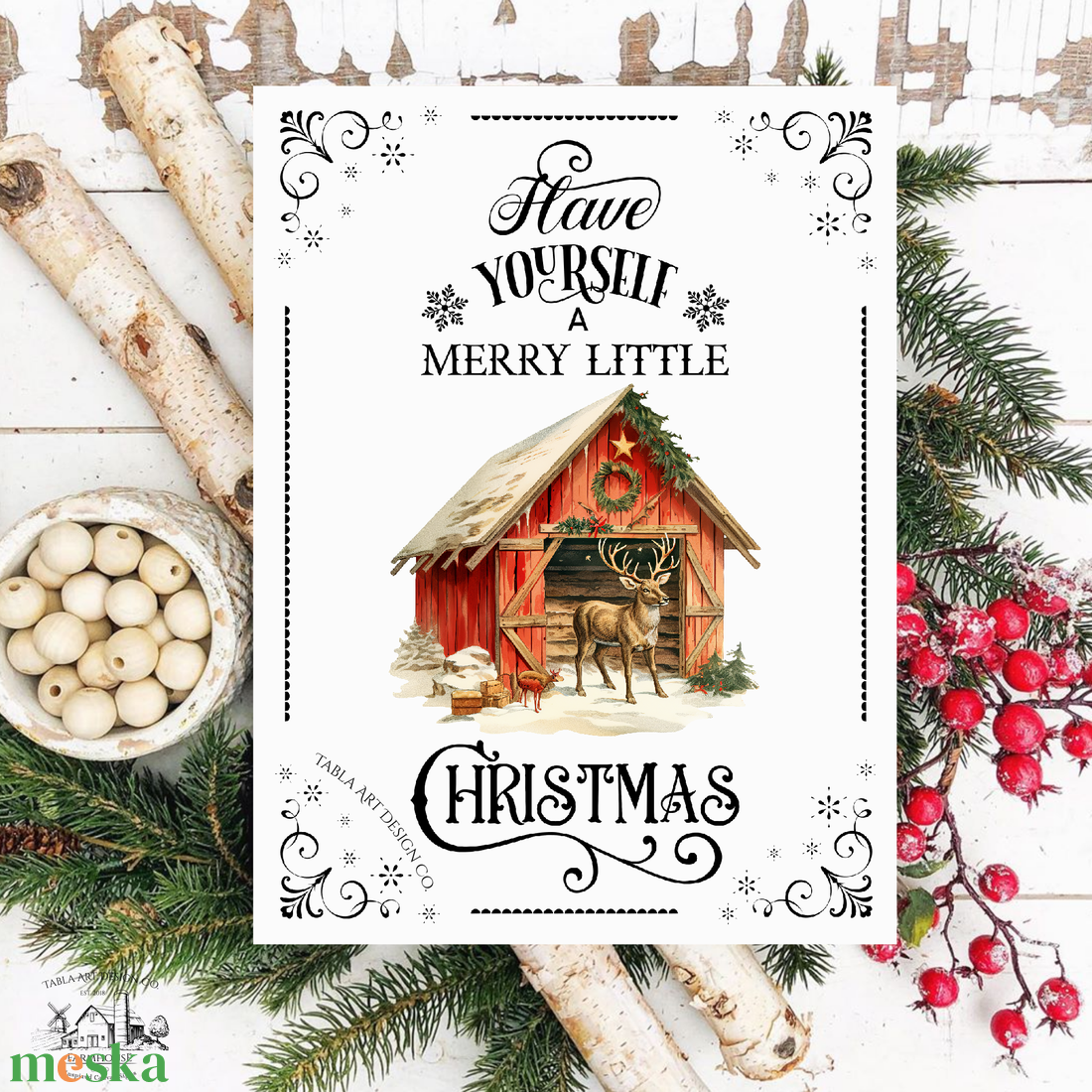 Have yourself a merry little Christmas  - Karácsonyi vászonkép különböző méretben - otthon & életmód - dekoráció - kép & falikép - táblakép - Meska.hu