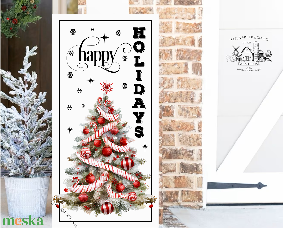 Happy Holidays Karácsonyfa - karácsonyi vászonkép különböző méretben - otthon & életmód - dekoráció - kép & falikép - táblakép - Meska.hu Happy Holidays Karácsonyfa - karácsonyi vászonkép különböző méretben - otthon & életmód - dekoráció - kép & falikép - táblakép - Meska.hu