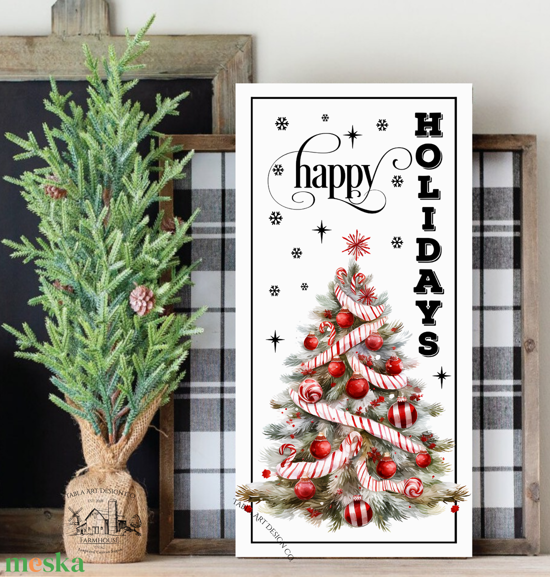 Happy Holidays Karácsonyfa - karácsonyi vászonkép különböző méretben - otthon & életmód - dekoráció - kép & falikép - táblakép - Meska.hu Happy Holidays Karácsonyfa - karácsonyi vászonkép különböző méretben - otthon & életmód - dekoráció - kép & falikép - táblakép - Meska.hu