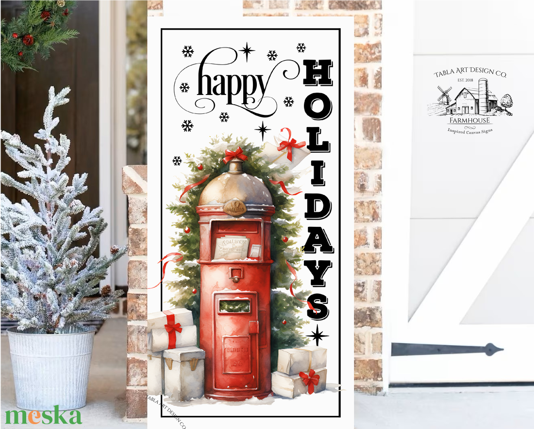 Happy Holidays Levelesláda - karácsonyi vászonkép különböző méretben - otthon & életmód - dekoráció - kép & falikép - táblakép - Meska.hu Happy Holidays Levelesláda - karácsonyi vászonkép különböző méretben - otthon & életmód - dekoráció - kép & falikép - táblakép - Meska.hu