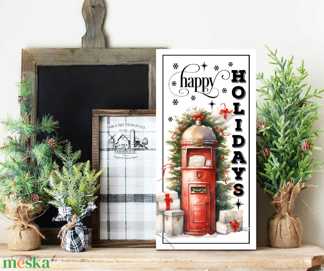 Happy Holidays Levelesláda - karácsonyi vászonkép különböző méretben - otthon & életmód - dekoráció - kép & falikép - táblakép - Meska.hu Happy Holidays Levelesláda - karácsonyi vászonkép különböző méretben - otthon & életmód - dekoráció - kép & falikép - táblakép - Meska.hu