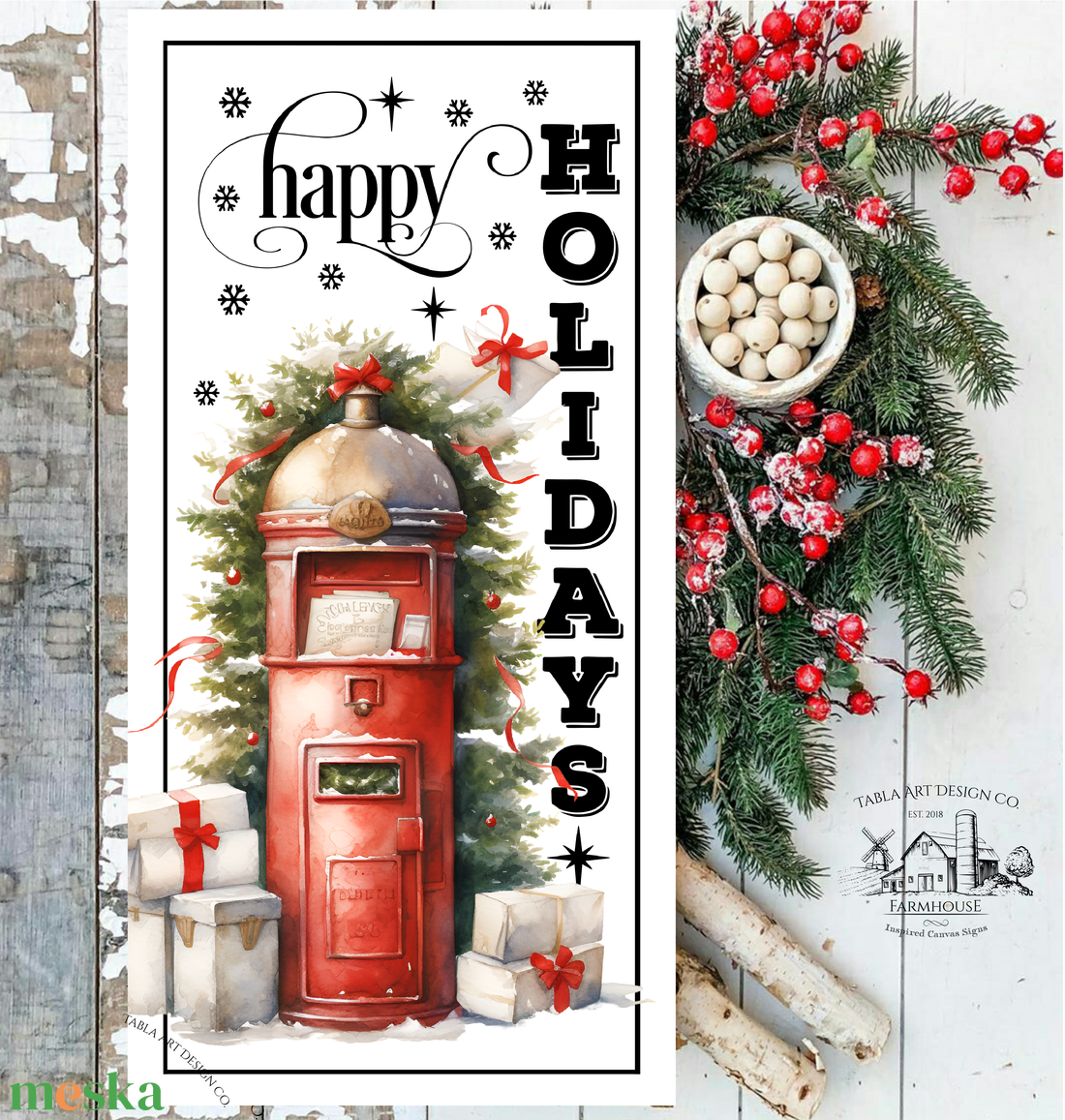 Happy Holidays Levelesláda - karácsonyi vászonkép különböző méretben - otthon & életmód - dekoráció - kép & falikép - táblakép - Meska.hu Happy Holidays Levelesláda - karácsonyi vászonkép különböző méretben - otthon & életmód - dekoráció - kép & falikép - táblakép - Meska.hu