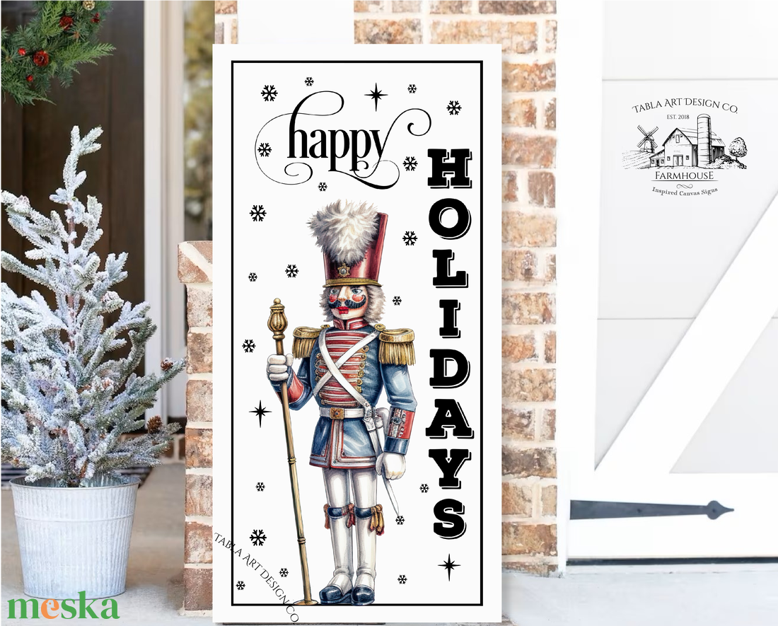 Happy Holidays Diótörő - karácsonyi vászonkép különböző méretben - otthon & életmód - dekoráció - kép & falikép - táblakép - Meska.hu Happy Holidays Diótörő - karácsonyi vászonkép különböző méretben - otthon & életmód - dekoráció - kép & falikép - táblakép - Meska.hu