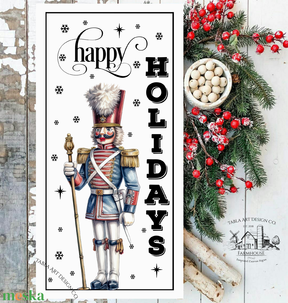 Happy Holidays Diótörő - karácsonyi vászonkép különböző méretben - otthon & életmód - dekoráció - kép & falikép - táblakép - Meska.hu Happy Holidays Diótörő - karácsonyi vászonkép különböző méretben - otthon & életmód - dekoráció - kép & falikép - táblakép - Meska.hu