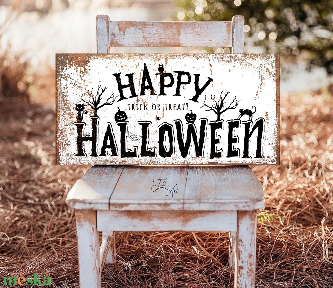 Happy Halloween - rozsdás hatás - vászonkép különböző méretben - otthon & életmód - dekoráció - kép & falikép - táblakép - Meska.hu Happy Halloween - rozsdás hatás - vászonkép különböző méretben - otthon & életmód - dekoráció - kép & falikép - táblakép - Meska.hu