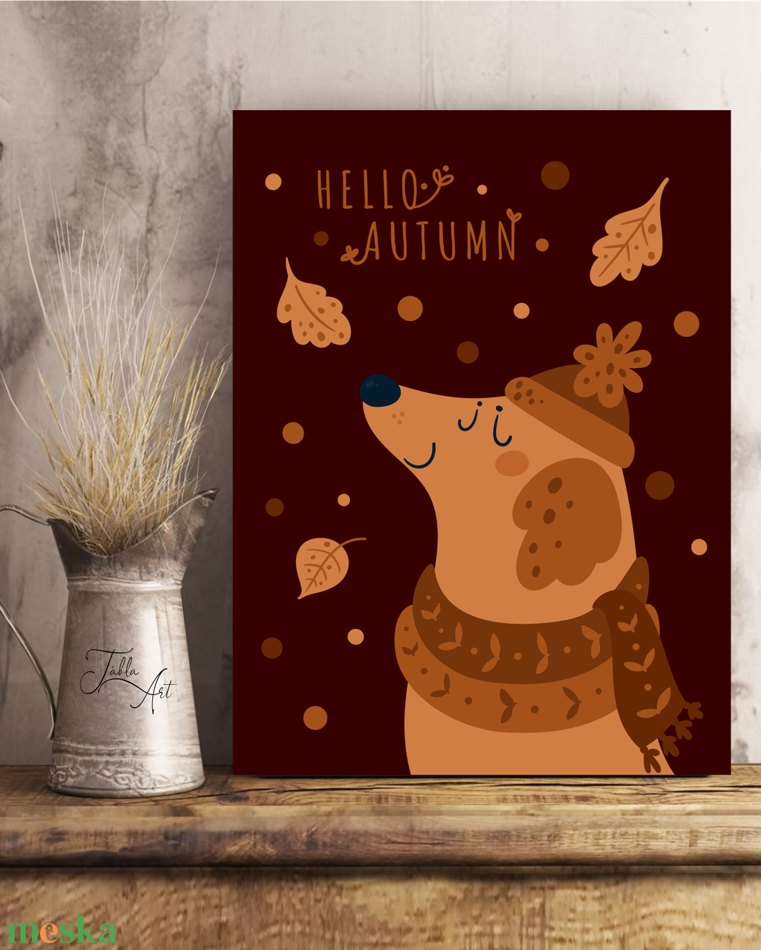 Hello Autumn - kutya - őszi vászonkép különböző méretben - otthon & életmód - dekoráció - kép & falikép - táblakép - Meska.hu Hello Autumn - kutya - őszi vászonkép különböző méretben - otthon & életmód - dekoráció - kép & falikép - táblakép - Meska.hu
