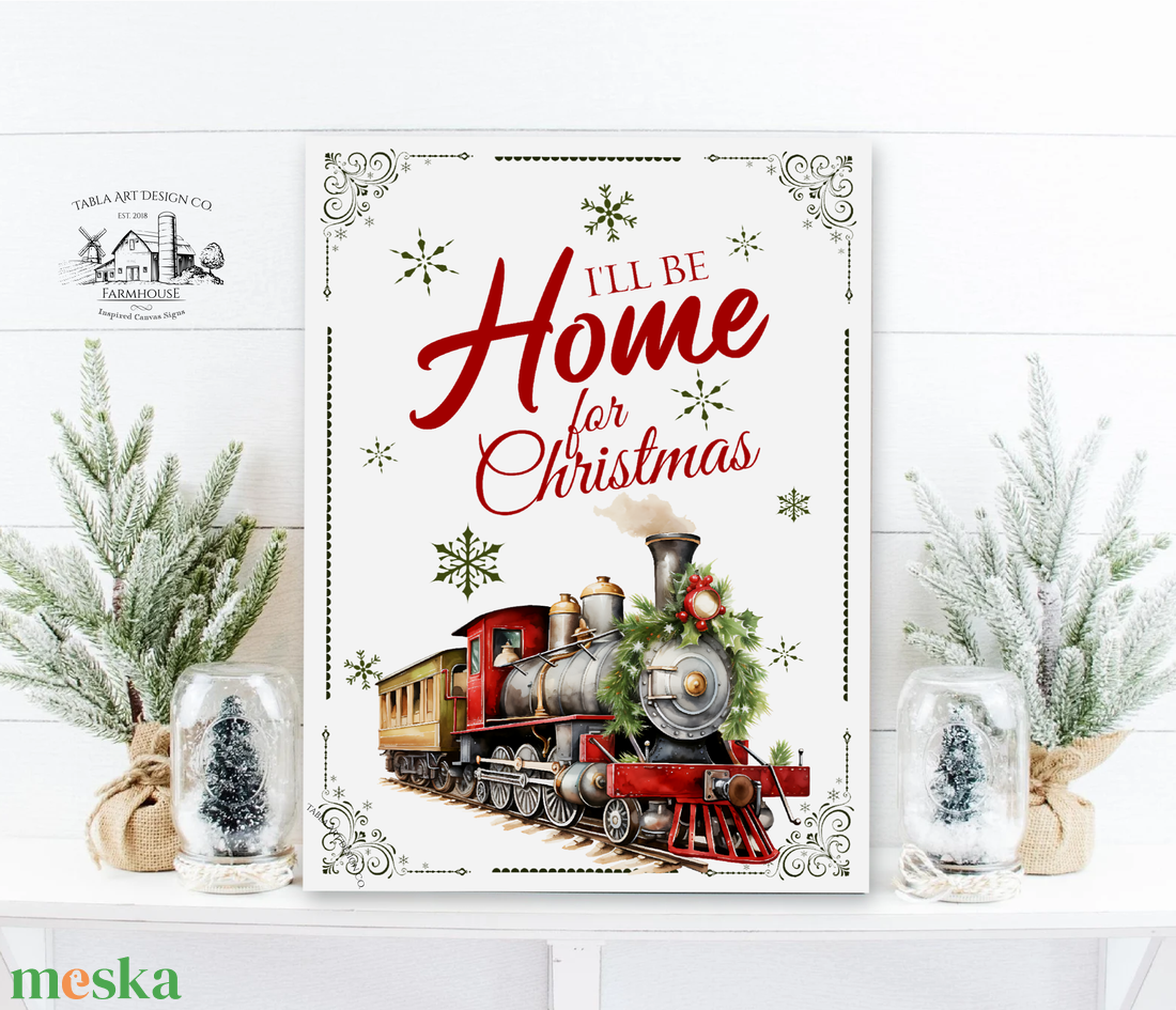 I'll be home for Christmas (vonat) - karácsonyi vászonkép különböző méretben - otthon & életmód - dekoráció - kép & falikép - táblakép - Meska.hu I'll be home for Christmas (vonat) - karácsonyi vászonkép különböző méretben - otthon & életmód - dekoráció - kép & falikép - táblakép - Meska.hu
