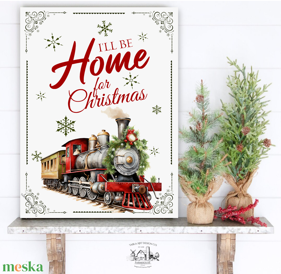 I'll be home for Christmas (vonat) - karácsonyi vászonkép különböző méretben - otthon & életmód - dekoráció - kép & falikép - táblakép - Meska.hu I'll be home for Christmas (vonat) - karácsonyi vászonkép különböző méretben - otthon & életmód - dekoráció - kép & falikép - táblakép - Meska.hu