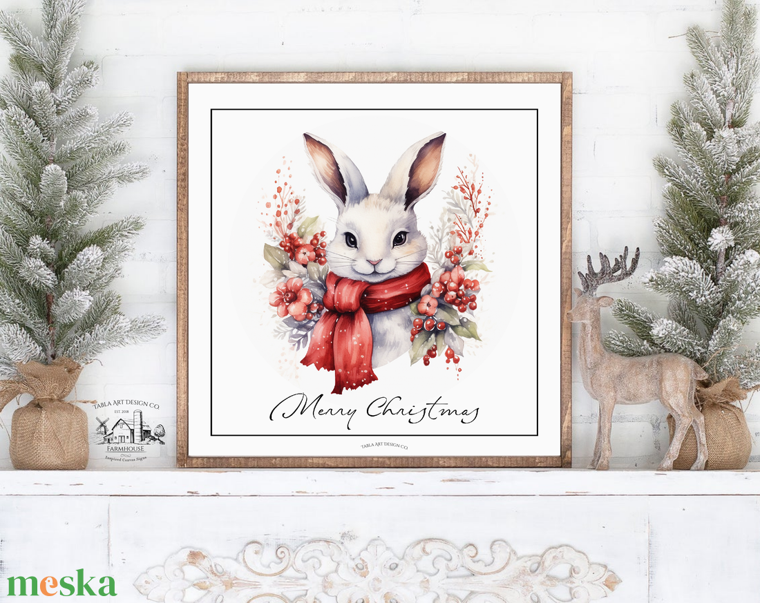 Merry Christmas nyuszi - karácsonyi vászonkép különböző méretben - otthon & életmód - dekoráció - kép & falikép - táblakép - Meska.hu Merry Christmas nyuszi - karácsonyi vászonkép különböző méretben - otthon & életmód - dekoráció - kép & falikép - táblakép - Meska.hu