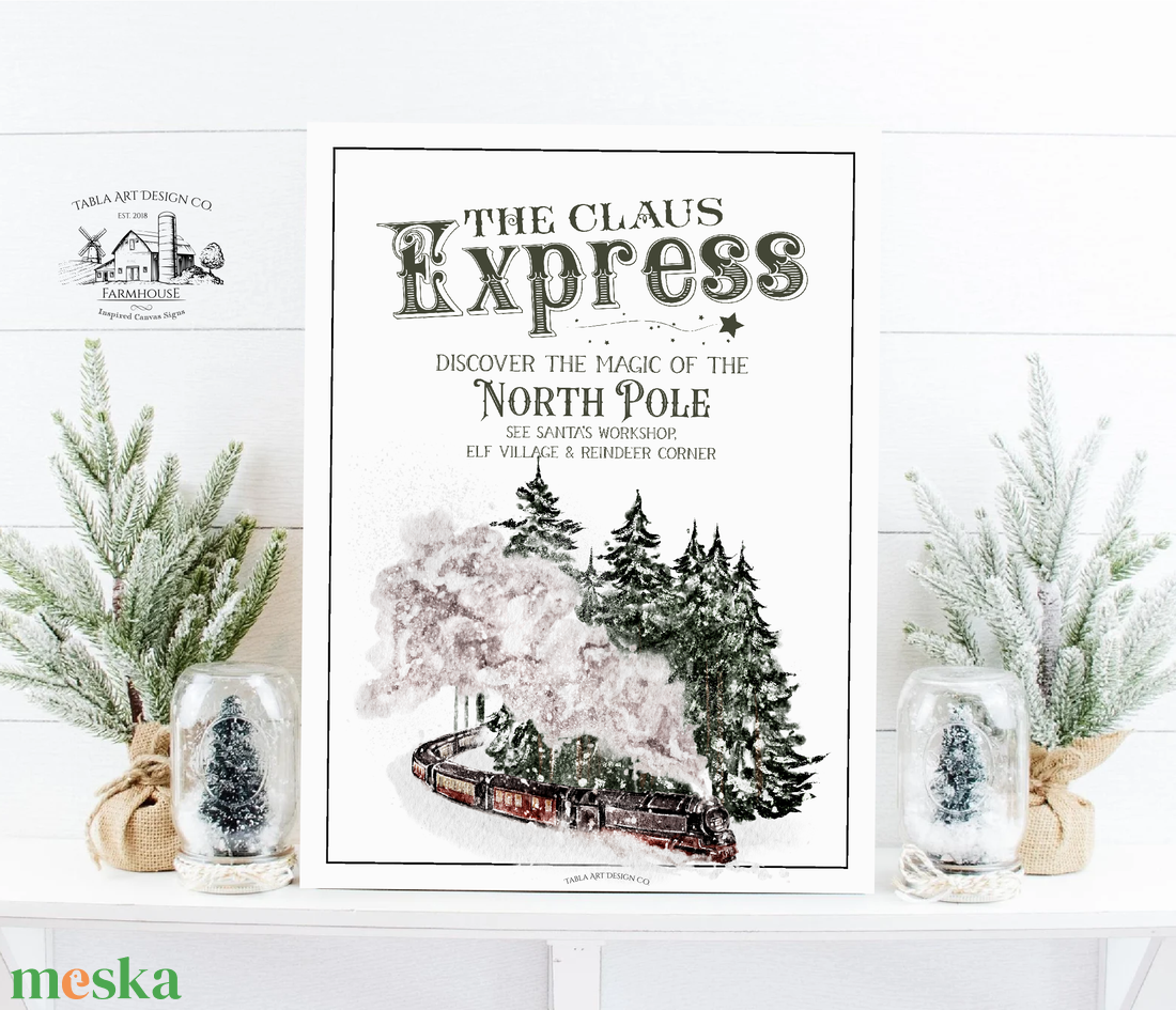 The Claus Express - karácsonyi vászonkép különböző méretben - otthon & életmód - dekoráció - kép & falikép - táblakép - Meska.hu The Claus Express - karácsonyi vászonkép különböző méretben - otthon & életmód - dekoráció - kép & falikép - táblakép - Meska.hu