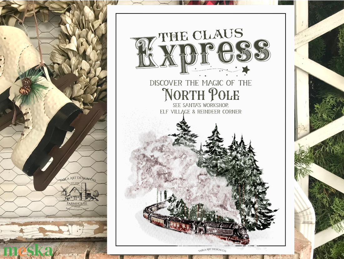 The Claus Express - karácsonyi vászonkép különböző méretben - otthon & életmód - dekoráció - kép & falikép - táblakép - Meska.hu The Claus Express - karácsonyi vászonkép különböző méretben - otthon & életmód - dekoráció - kép & falikép - táblakép - Meska.hu