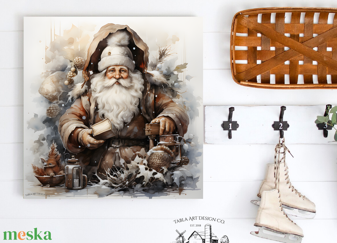 Vintage Santa - karácsonyi vászonkép különböző méretben - otthon & életmód - dekoráció - kép & falikép - táblakép - Meska.hu Vintage Santa - karácsonyi vászonkép különböző méretben - otthon & életmód - dekoráció - kép & falikép - táblakép - Meska.hu