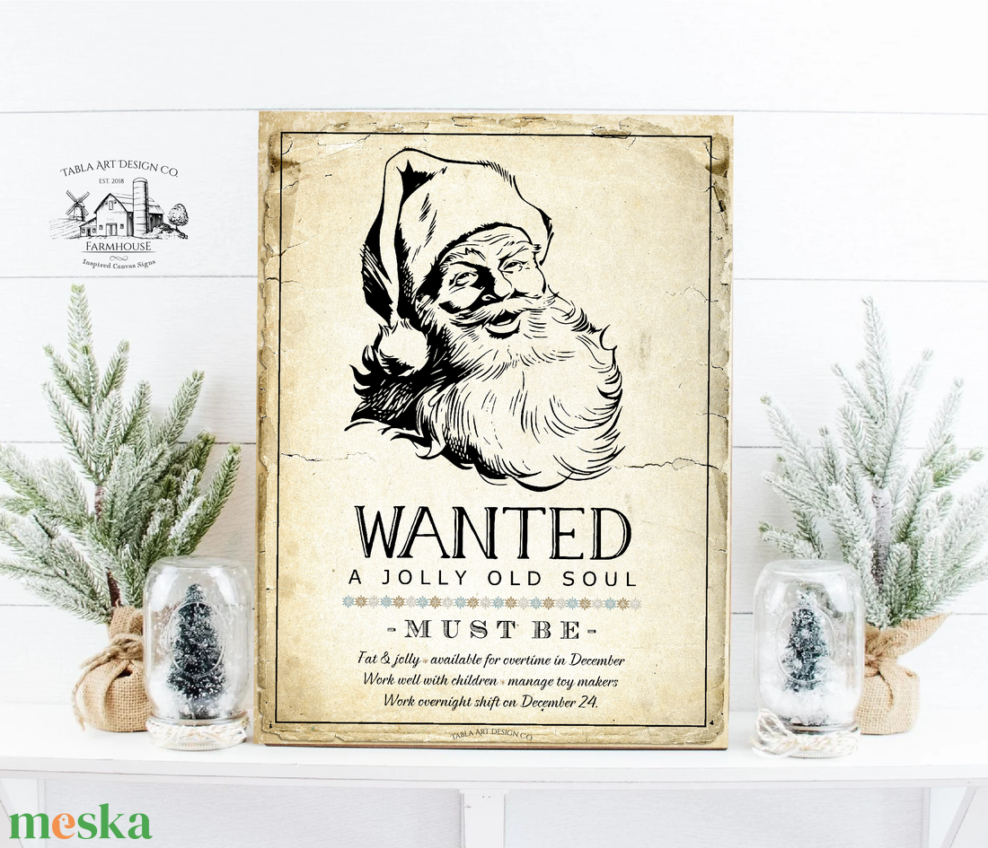Wanted Santa (szakadt régi papír hatás) - karácsonyi vászonkép különböző méretben - otthon & életmód - dekoráció - kép & falikép - táblakép - Meska.hu Wanted Santa (szakadt régi papír hatás) - karácsonyi vászonkép különböző méretben - otthon & életmód - dekoráció - kép & falikép - táblakép - Meska.hu