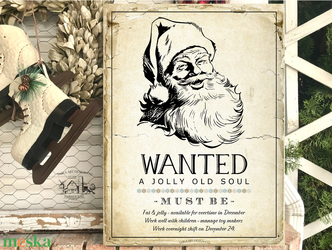 Wanted Santa (szakadt régi papír hatás) - karácsonyi vászonkép különböző méretben - otthon & életmód - dekoráció - kép & falikép - táblakép - Meska.hu Wanted Santa (szakadt régi papír hatás) - karácsonyi vászonkép különböző méretben - otthon & életmód - dekoráció - kép & falikép - táblakép - Meska.hu