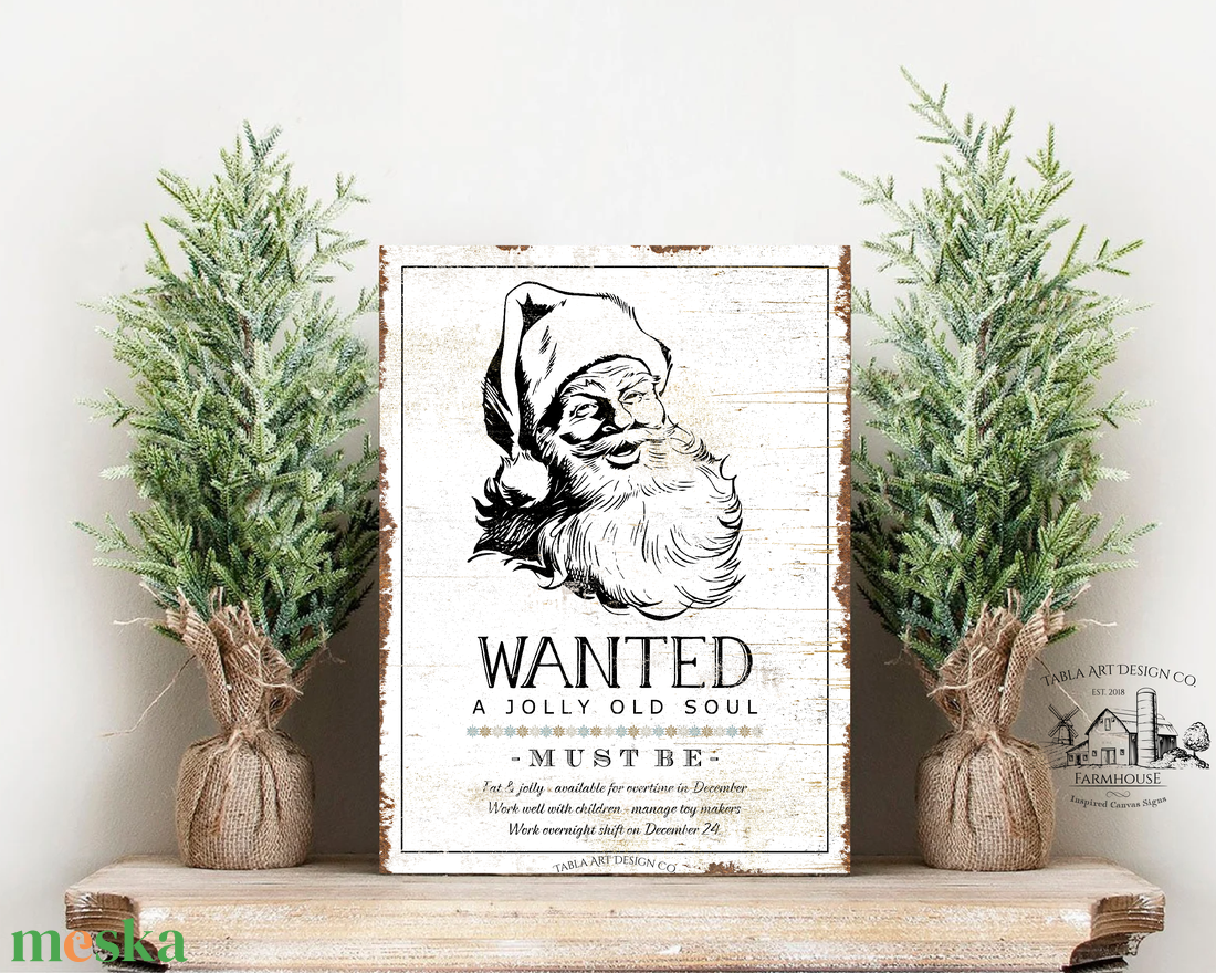Wanted Santa (rozsdás hatás) - karácsonyi vászonkép különböző méretben - otthon & életmód - dekoráció - kép & falikép - táblakép - Meska.hu Wanted Santa (rozsdás hatás) - karácsonyi vászonkép különböző méretben - otthon & életmód - dekoráció - kép & falikép - táblakép - Meska.hu