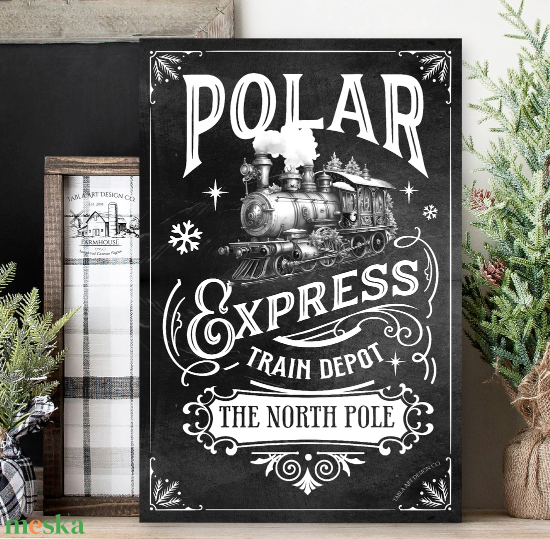 Polar express - fekete - karácsonyi vászonkép különböző méretben - otthon & életmód - dekoráció - kép & falikép - táblakép - Meska.hu Polar express - fekete - karácsonyi vászonkép különböző méretben - otthon & életmód - dekoráció - kép & falikép - táblakép - Meska.hu