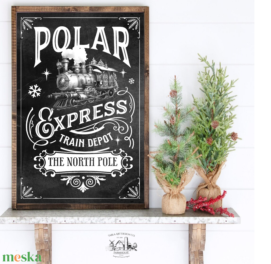 Polar express - fekete - karácsonyi vászonkép különböző méretben - otthon & életmód - dekoráció - kép & falikép - táblakép - Meska.hu Polar express - fekete - karácsonyi vászonkép különböző méretben - otthon & életmód - dekoráció - kép & falikép - táblakép - Meska.hu