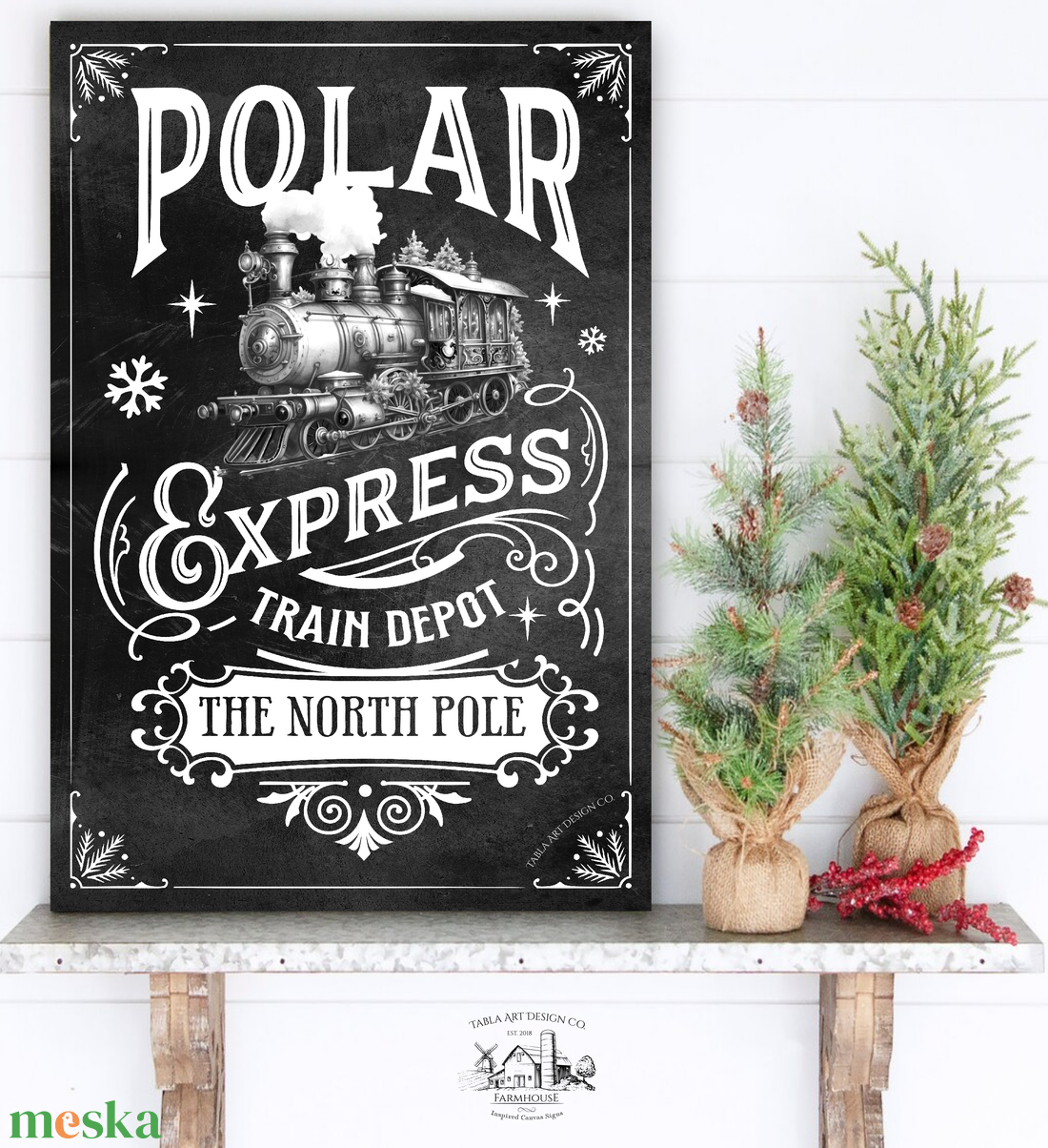 Polar express - fekete - karácsonyi vászonkép különböző méretben - otthon & életmód - dekoráció - kép & falikép - táblakép - Meska.hu Polar express - fekete - karácsonyi vászonkép különböző méretben - otthon & életmód - dekoráció - kép & falikép - táblakép - Meska.hu