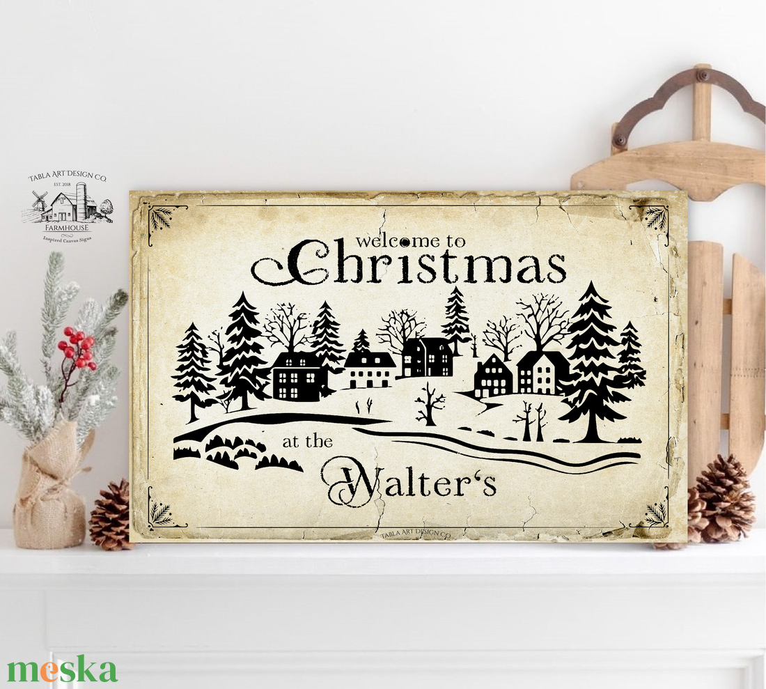 Welcome to Christmas at the family - karácsonyi vászonkép különböző méretben - otthon & életmód - dekoráció - kép & falikép - táblakép - Meska.hu Welcome to Christmas at the family - karácsonyi vászonkép különböző méretben - otthon & életmód - dekoráció - kép & falikép - táblakép - Meska.hu
