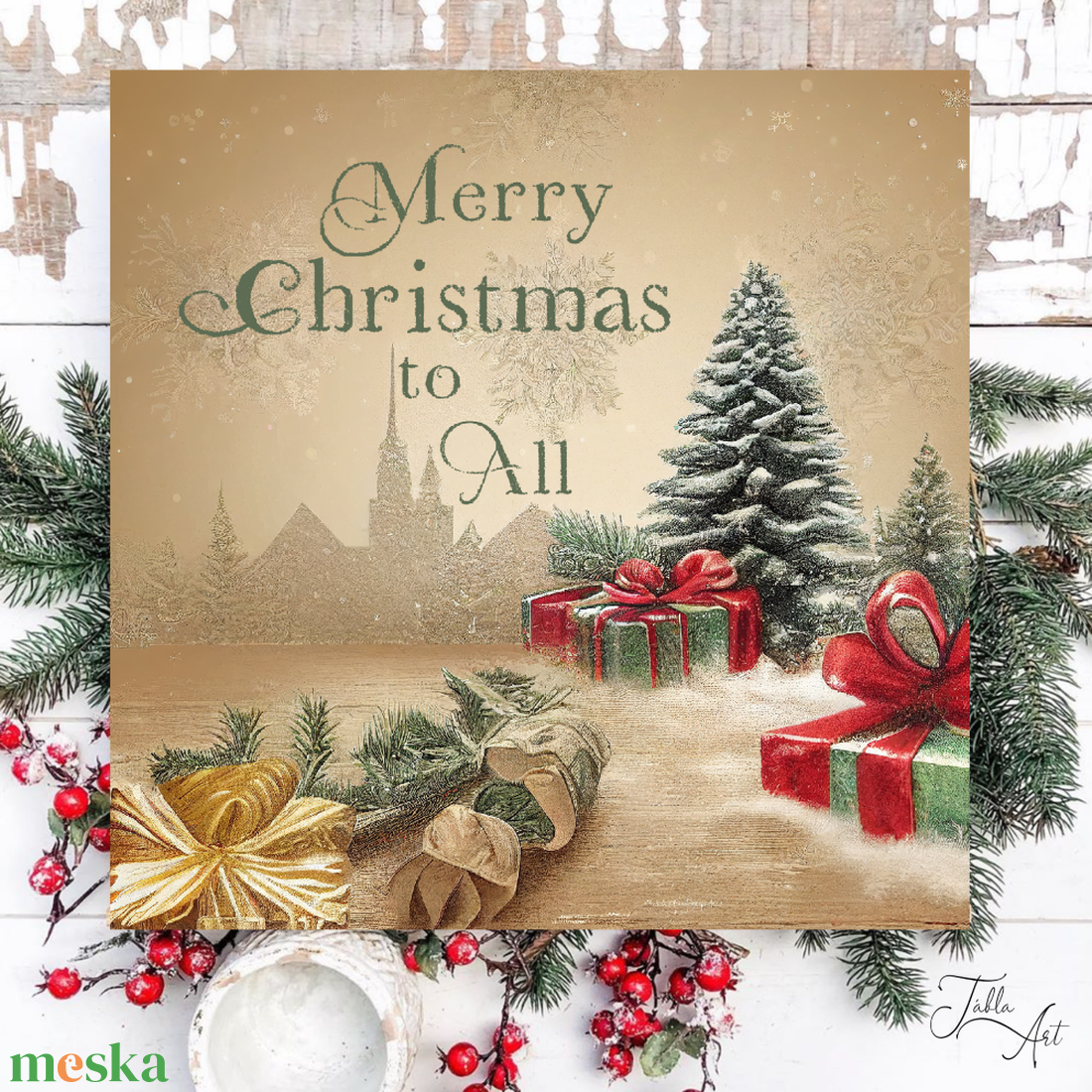 Merry Christmas to all - karácsonyi vászonkép különböző méretben - otthon & életmód - dekoráció - kép & falikép - táblakép - Meska.hu Merry Christmas to all - karácsonyi vászonkép különböző méretben - otthon & életmód - dekoráció - kép & falikép - táblakép - Meska.hu