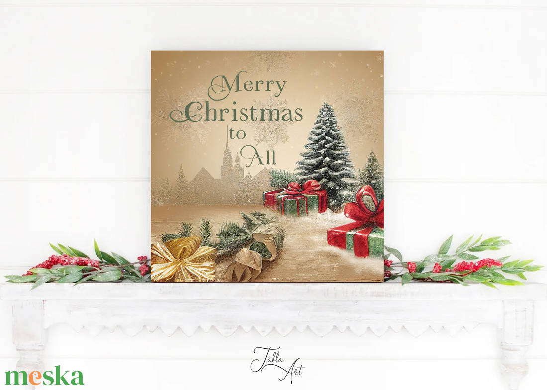 Merry Christmas to all - karácsonyi vászonkép különböző méretben - otthon & életmód - dekoráció - kép & falikép - táblakép - Meska.hu Merry Christmas to all - karácsonyi vászonkép különböző méretben - otthon & életmód - dekoráció - kép & falikép - táblakép - Meska.hu