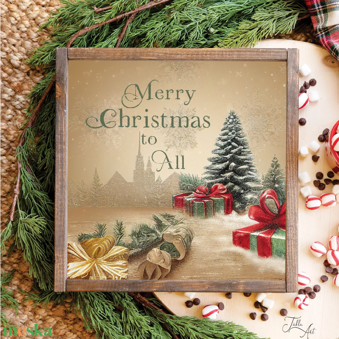 Merry Christmas to all - karácsonyi vászonkép különböző méretben - otthon & életmód - dekoráció - kép & falikép - táblakép - Meska.hu Merry Christmas to all - karácsonyi vászonkép különböző méretben - otthon & életmód - dekoráció - kép & falikép - táblakép - Meska.hu
