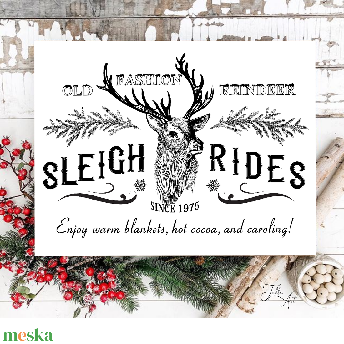 Old fashion reindeer sleigh rides - karácsonyi vászonkép különböző méretben - otthon & életmód - dekoráció - kép & falikép - táblakép - Meska.hu Old fashion reindeer sleigh rides - karácsonyi vászonkép különböző méretben - otthon & életmód - dekoráció - kép & falikép - táblakép - Meska.hu