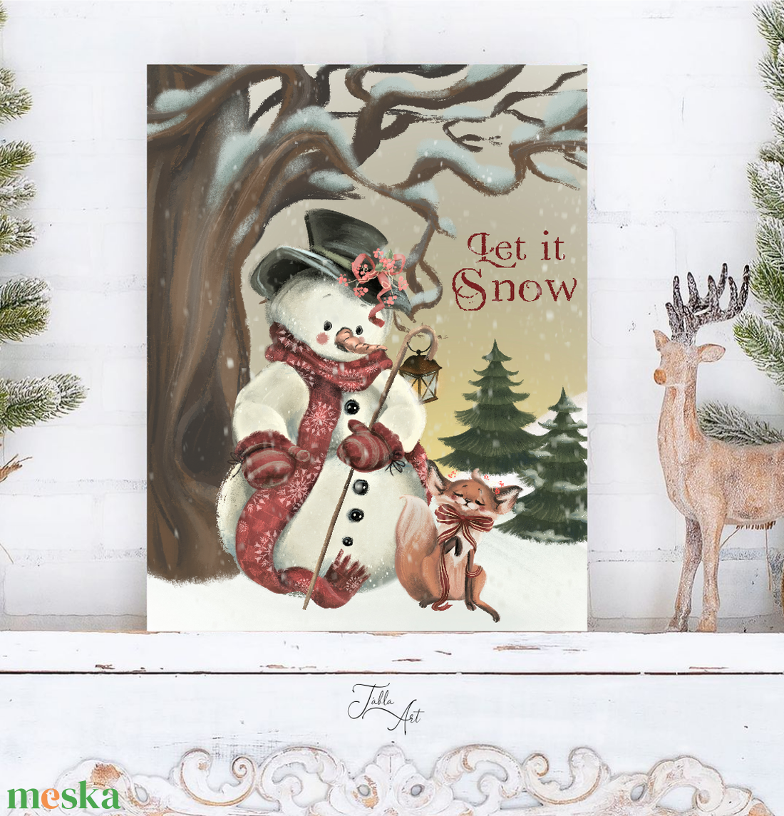Let it snow - karácsonyi vászonkép különböző méretben - otthon & életmód - dekoráció - kép & falikép - táblakép - Meska.hu Let it snow - karácsonyi vászonkép különböző méretben - otthon & életmód - dekoráció - kép & falikép - táblakép - Meska.hu