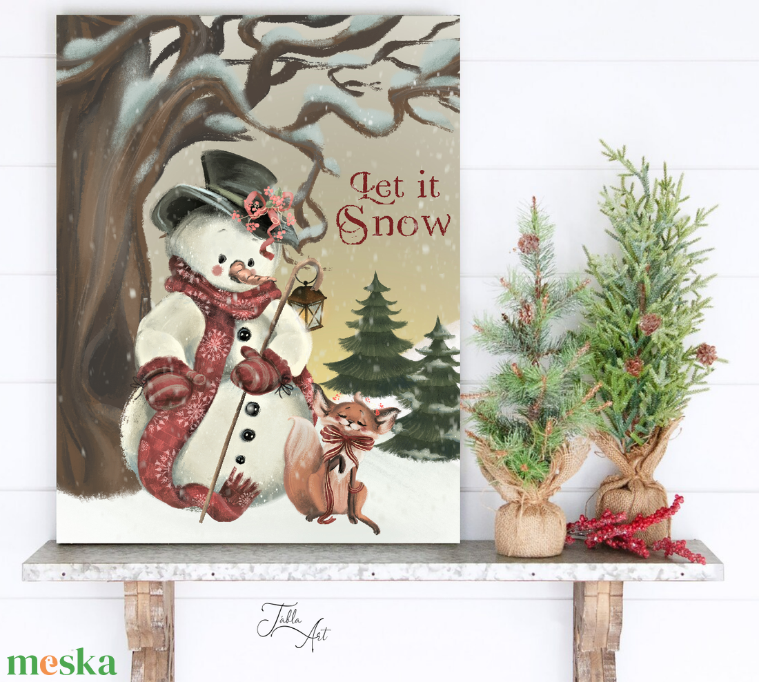 Let it snow - karácsonyi vászonkép különböző méretben - otthon & életmód - dekoráció - kép & falikép - táblakép - Meska.hu Let it snow - karácsonyi vászonkép különböző méretben - otthon & életmód - dekoráció - kép & falikép - táblakép - Meska.hu