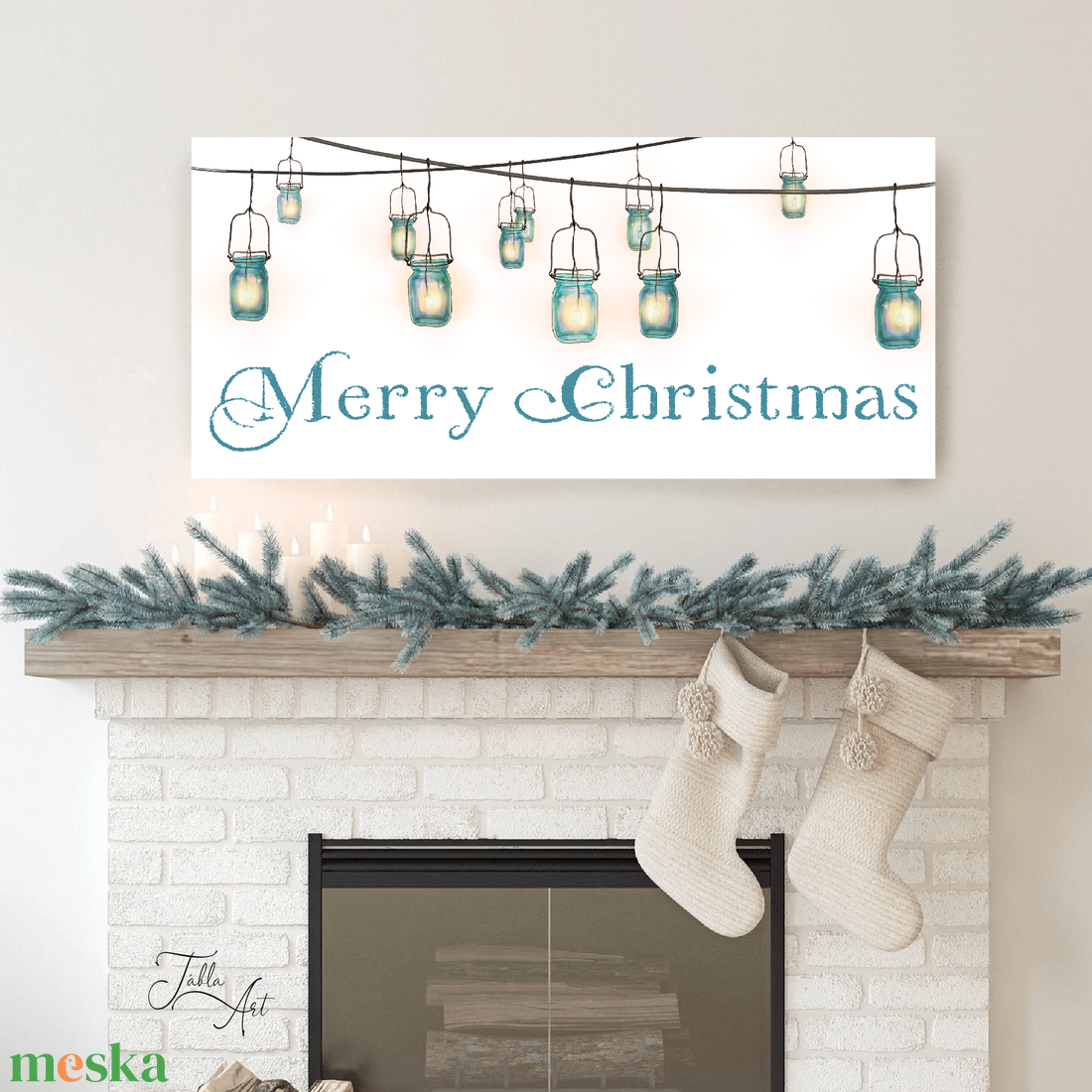 Türkíz Merry Christmas - vászonkép különböző méretben - otthon & életmód - dekoráció - kép & falikép - táblakép - Meska.hu Türkíz Merry Christmas - vászonkép különböző méretben - otthon & életmód - dekoráció - kép & falikép - táblakép - Meska.hu