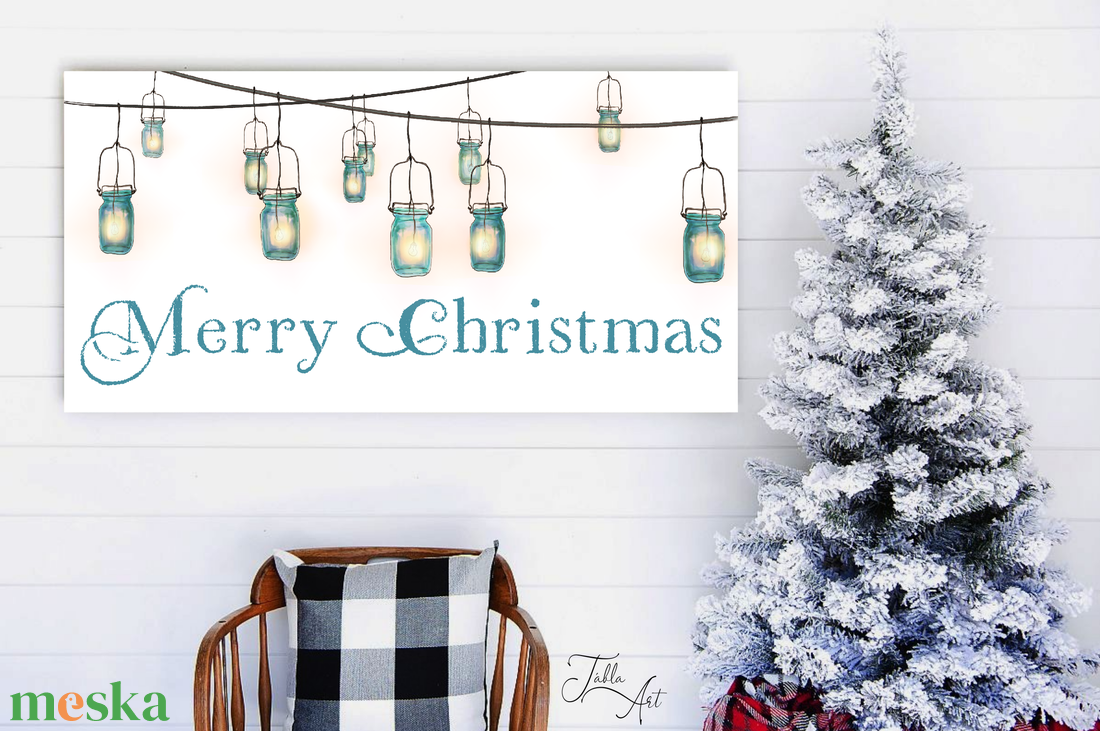 Türkíz Merry Christmas - vászonkép különböző méretben - otthon & életmód - dekoráció - kép & falikép - táblakép - Meska.hu Türkíz Merry Christmas - vászonkép különböző méretben - otthon & életmód - dekoráció - kép & falikép - táblakép - Meska.hu