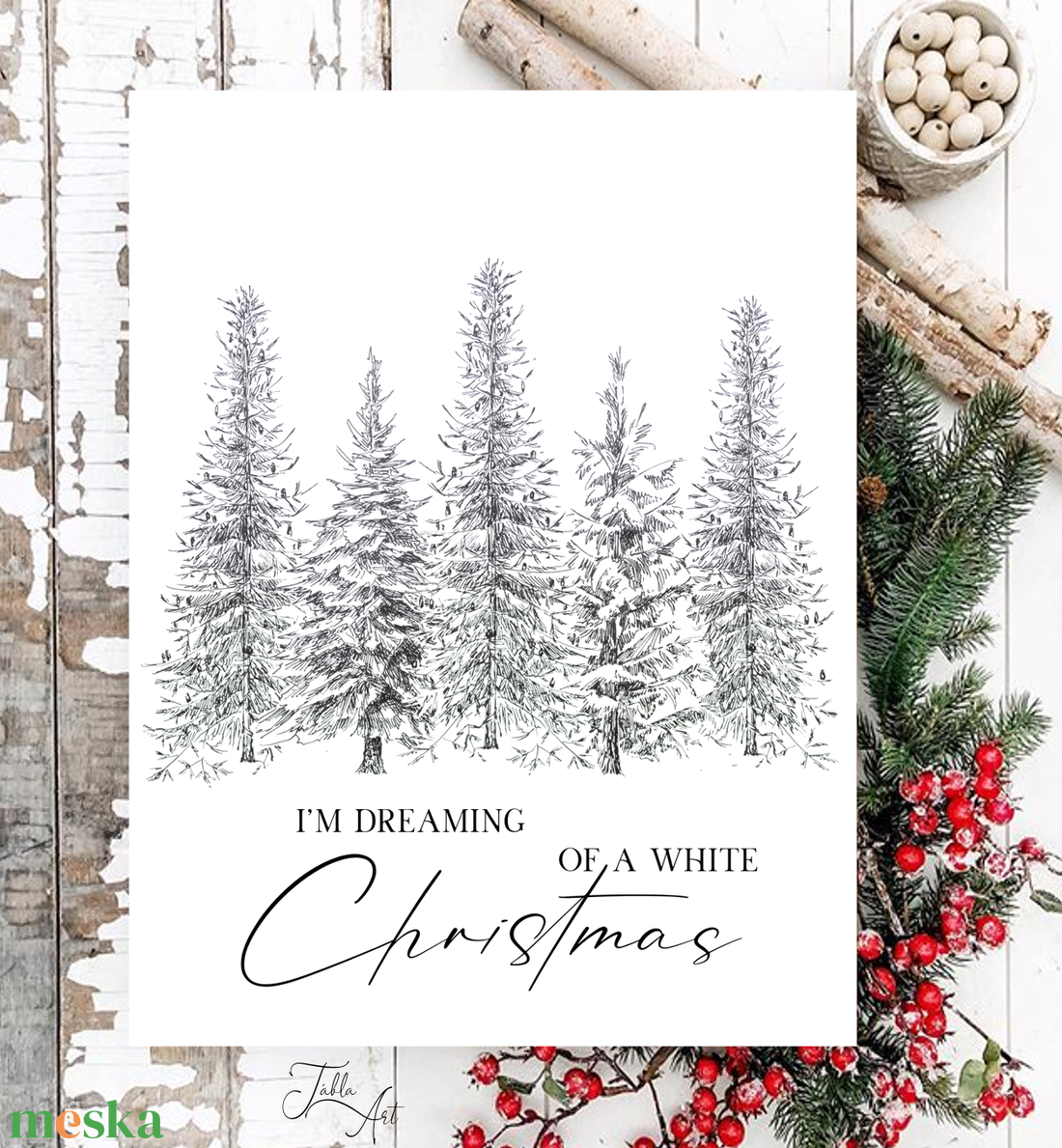 I'm dreaming of a white Christmas - karácsonyi vászonkép különböző méretben - otthon & életmód - dekoráció - kép & falikép - táblakép - Meska.hu I'm dreaming of a white Christmas - karácsonyi vászonkép különböző méretben - otthon & életmód - dekoráció - kép & falikép - táblakép - Meska.hu