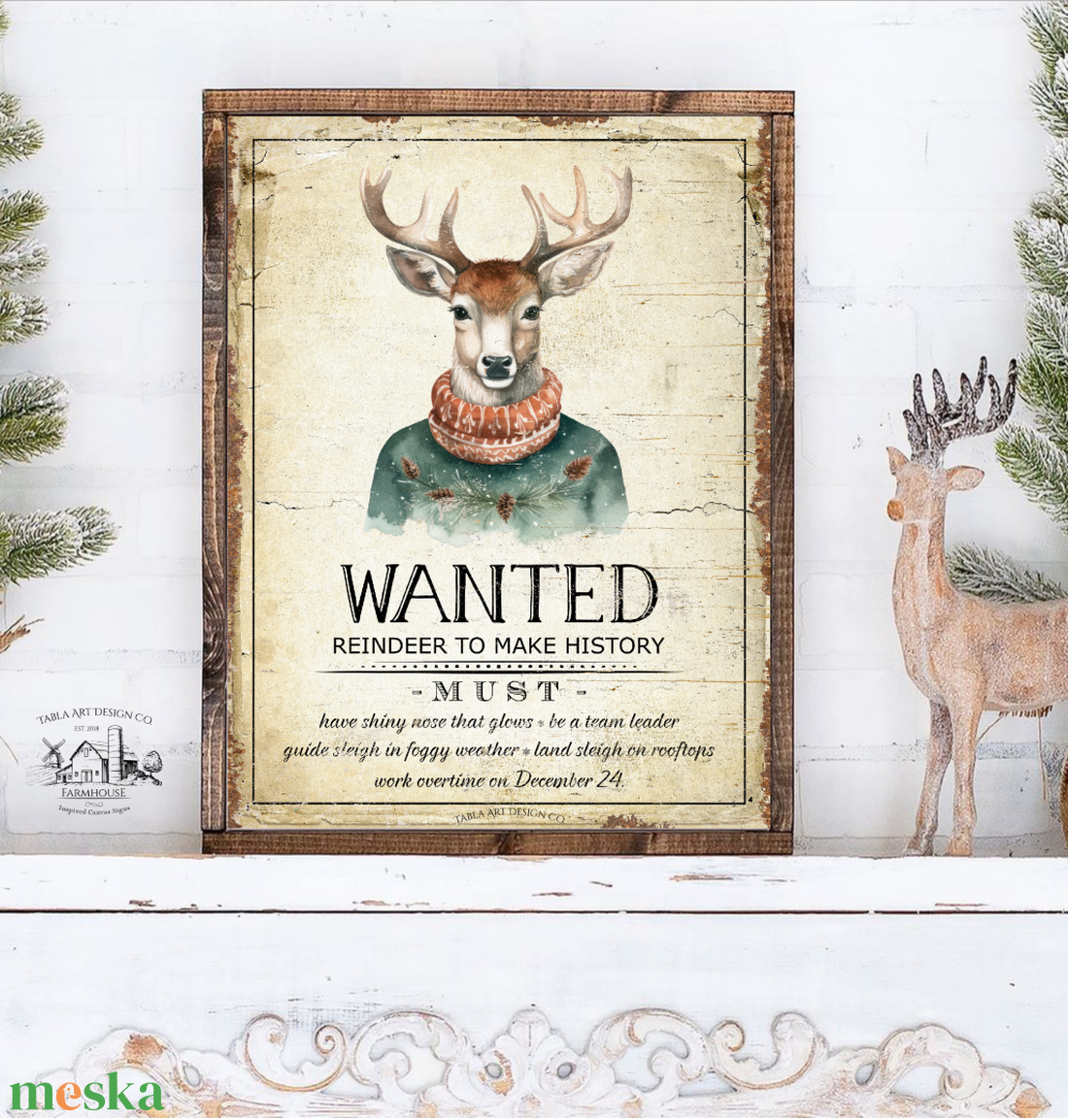 Wanted Reindeer (szakadt régi papír hatás) - karácsonyi vászonkép különböző méretben - otthon & életmód - dekoráció - kép & falikép - táblakép - Meska.hu Wanted Reindeer (szakadt régi papír hatás) - karácsonyi vászonkép különböző méretben - otthon & életmód - dekoráció - kép & falikép - táblakép - Meska.hu