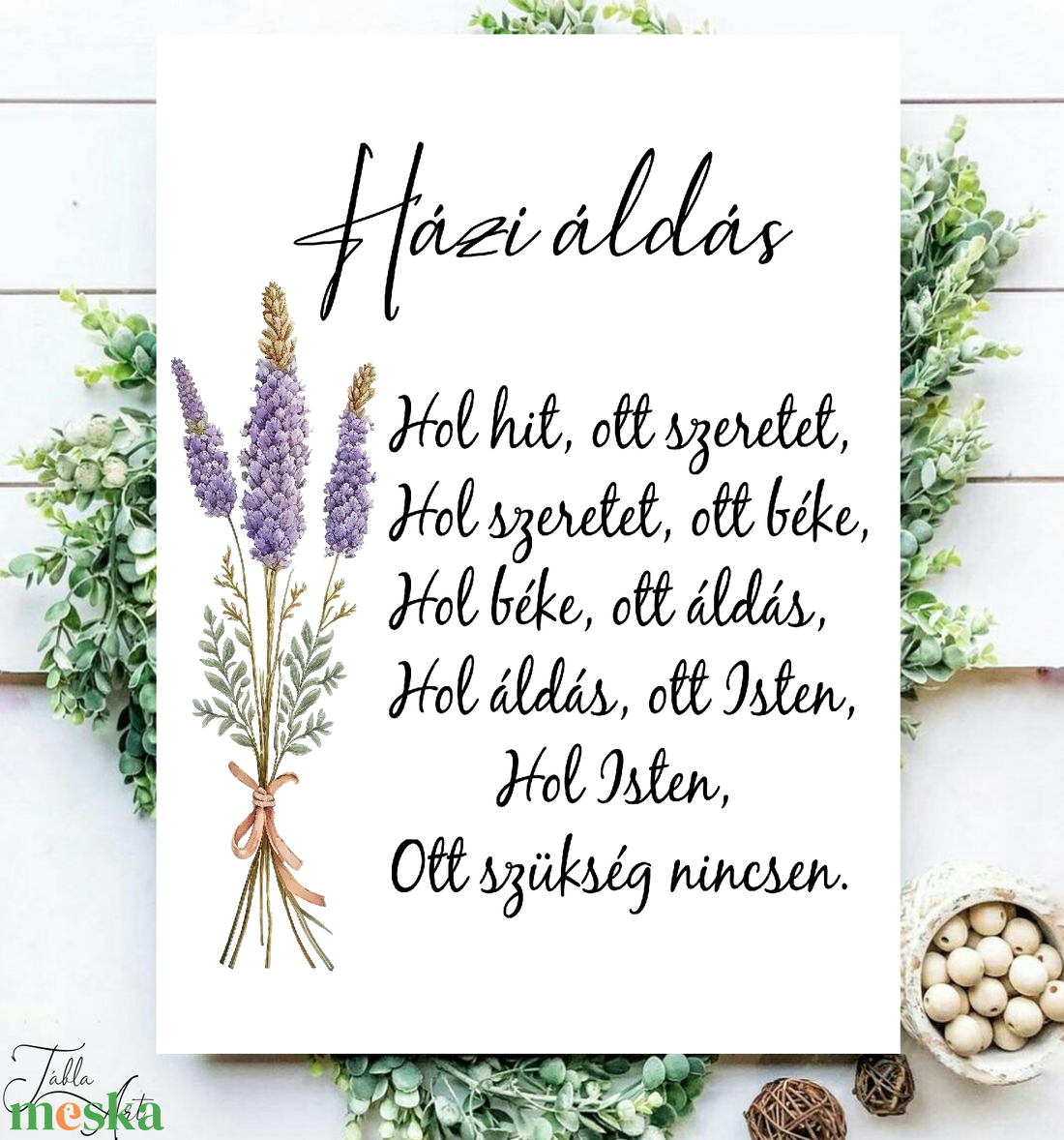 Házi áldás levendulával 40x30 cm fa tábla - otthon & életmód - vallás - házi áldás - Meska.hu Házi áldás levendulával 40x30 cm fa tábla - otthon & életmód - vallás - házi áldás - Meska.hu