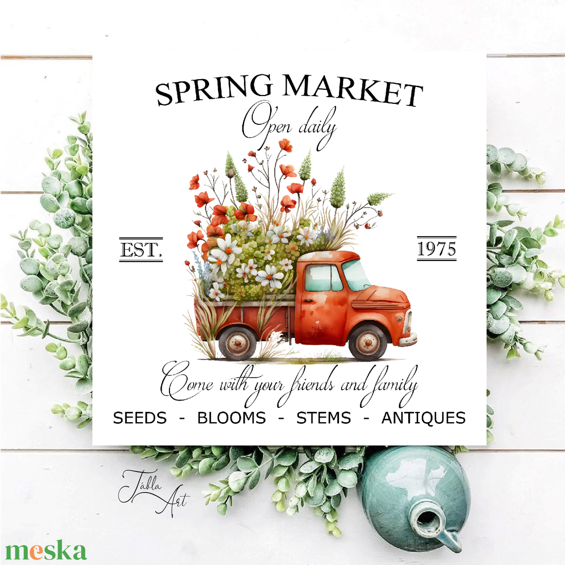 Spring market - piros autó - húsvéti, tavaszi vászonkép különböző méretben - otthon & életmód - dekoráció - kép & falikép - táblakép - Meska.hu Spring market - piros autó - húsvéti, tavaszi vászonkép különböző méretben - otthon & életmód - dekoráció - kép & falikép - táblakép - Meska.hu