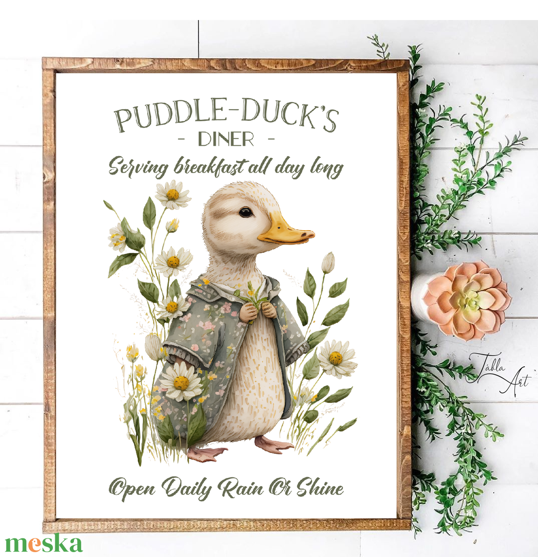 Puddle duck's diner - vidám vászonkép különböző méretben - otthon & életmód - dekoráció - kép & falikép - táblakép - Meska.hu Puddle duck's diner - vidám vászonkép különböző méretben - otthon & életmód - dekoráció - kép & falikép - táblakép - Meska.hu
