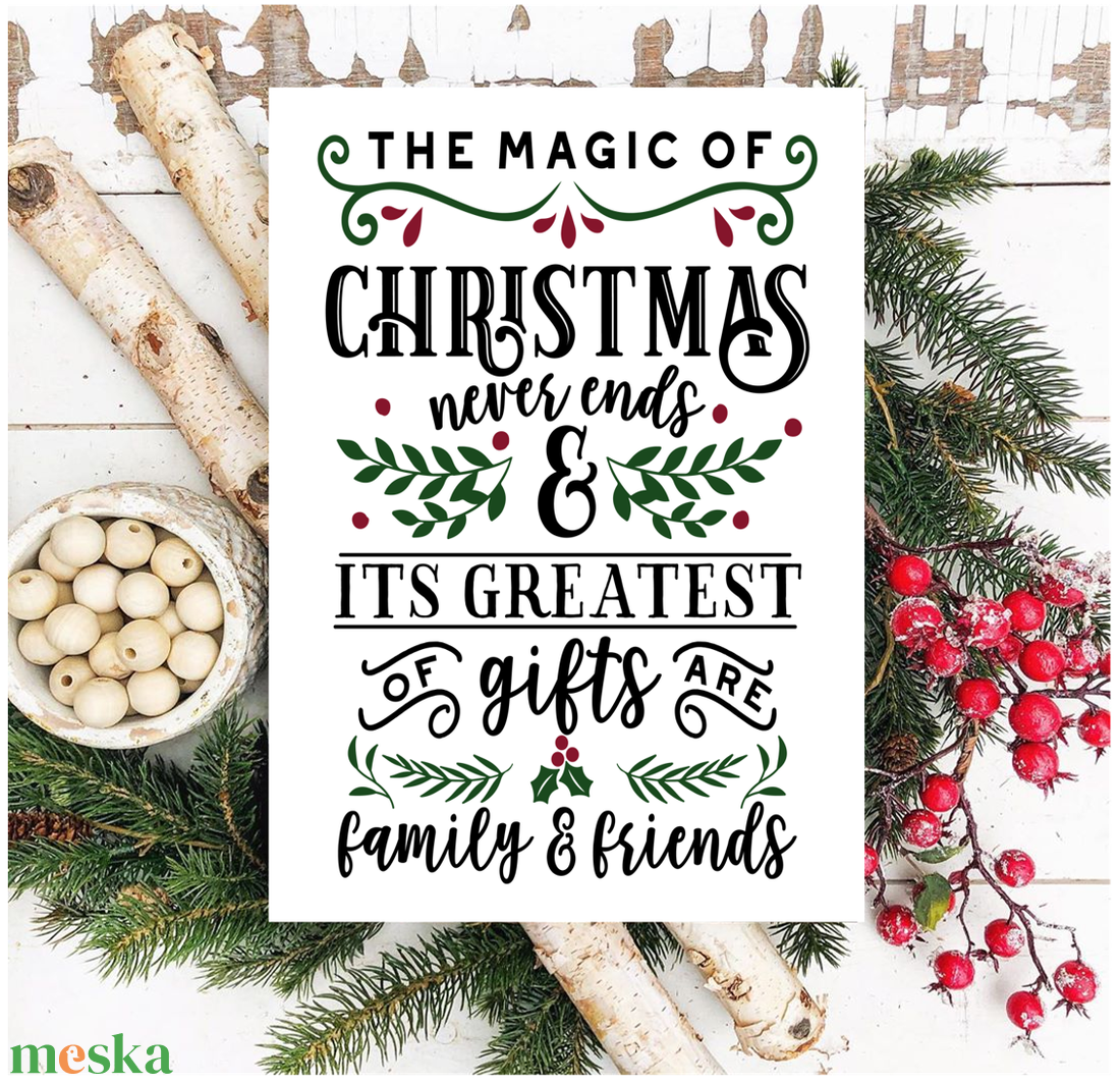 The magic of Christmas - téli, karácsonyi faldekoráció - vászonkép tekercs, 30x20 cm - otthon & életmód - dekoráció - kép & falikép - táblakép - Meska.hu