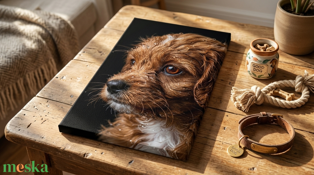 Vizes hatású profilkép kedvencedről - egyedi vászonkép 50x28 cm  - otthon & életmód - dekoráció - kép & falikép - táblakép - Meska.hu