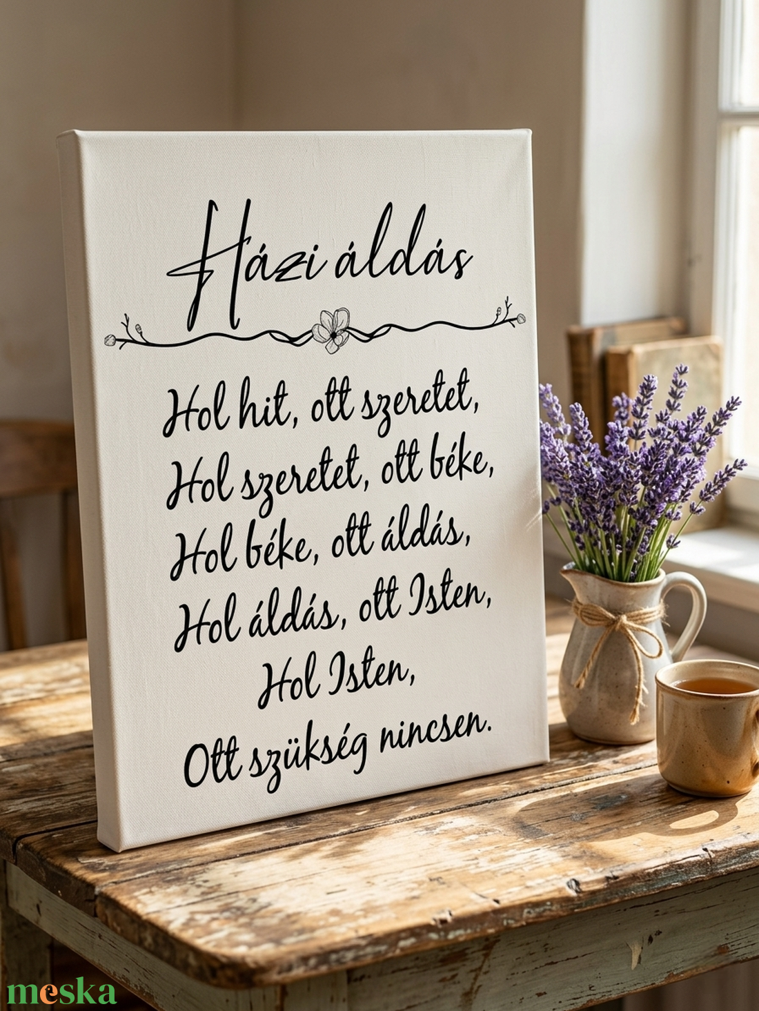 Házi áldás - vászonkép különböző méretben - otthon & életmód - dekoráció - kép & falikép - vászonkép - Meska.hu