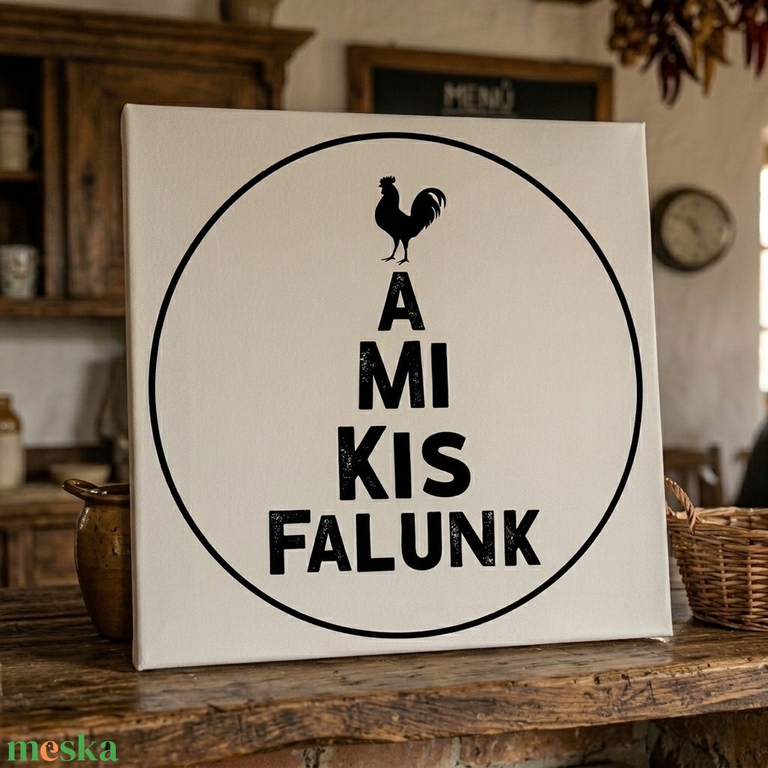 A mi kis falunk - vászonkép különböző méretben - otthon & életmód - dekoráció - kép & falikép - táblakép - Meska.hu