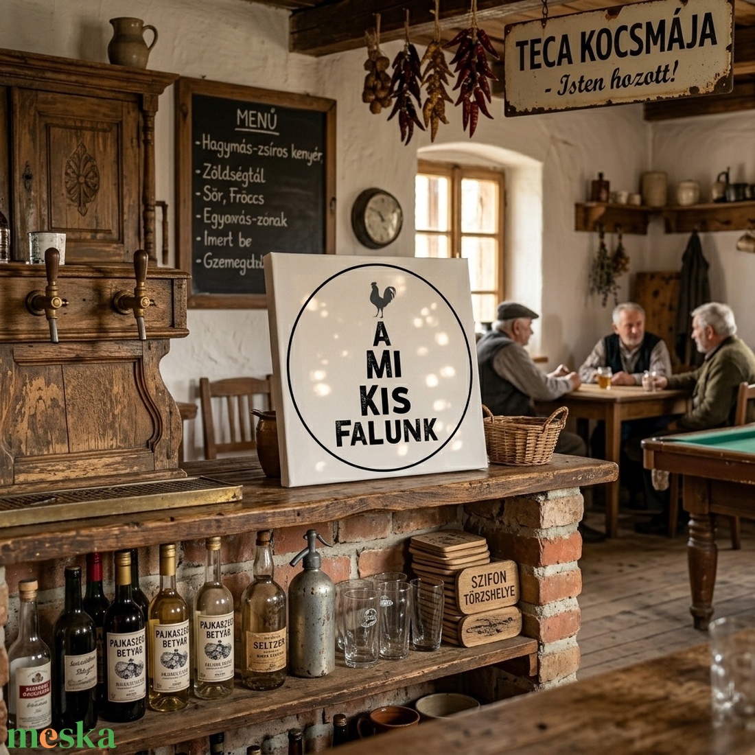 A mi kis falunk - vászonkép különböző méretben - otthon & életmód - dekoráció - kép & falikép - táblakép - Meska.hu